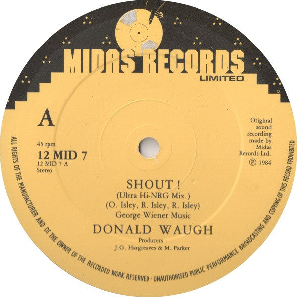 Donald Waugh : Shout (12")