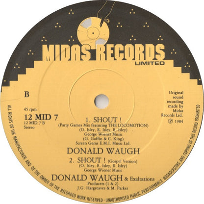 Donald Waugh : Shout (12")