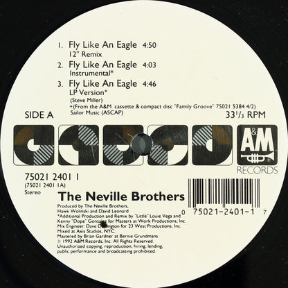 The Neville Brothers : Fly Like An Eagle (12", Spe)