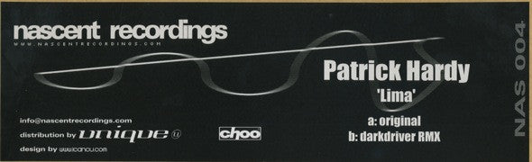 Patrick Hardy : Lima (12")