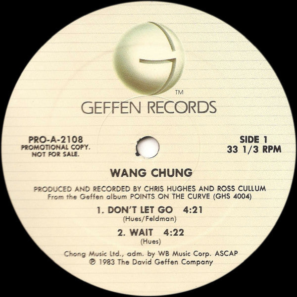 Wang Chung : Selections From Points On The Curve (12", Promo, Smplr)