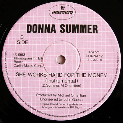 Donna Summer : She Works Hard For The Money (12", Single)