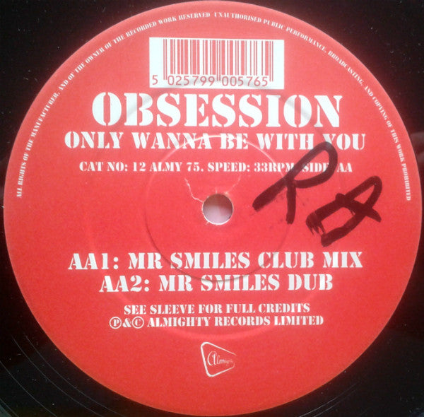 Obsession : Only Wanna Be With You (12")