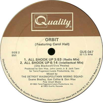 Orbit (3) Featuring Carol Hall : All Shook Up (12")