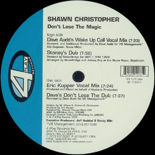 Shawn Christopher : Don't Lose The Magic (12")