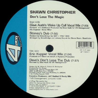 Shawn Christopher : Don't Lose The Magic (12")