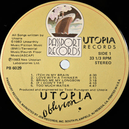 Utopia (5) : Oblivion (LP, Album)