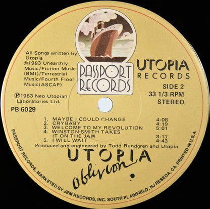 Utopia (5) : Oblivion (LP, Album)