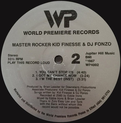 Master Rocker Kid Finesse & DJ Fonzo : Put You To Rest (12", EP)