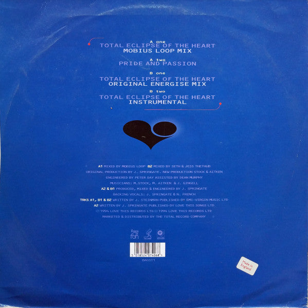 Nicki French : Total Eclipse Of The Heart (12")