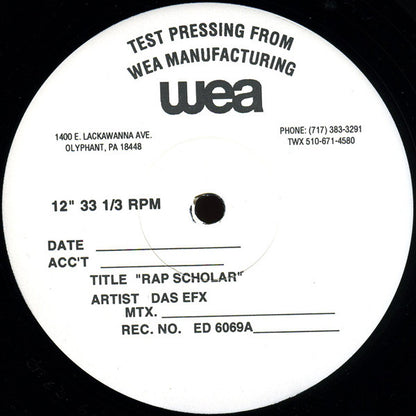 Das EFX : Rap Scholar (12", TP)