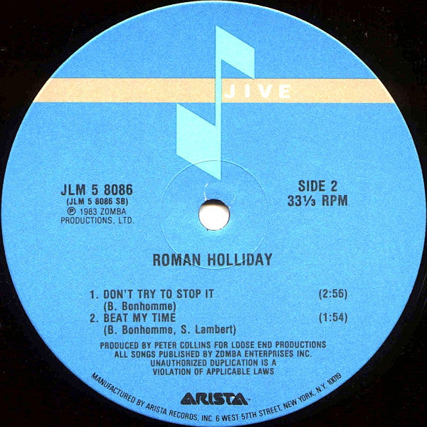 Roman Holliday : Roman Holliday (LP, MiniAlbum)