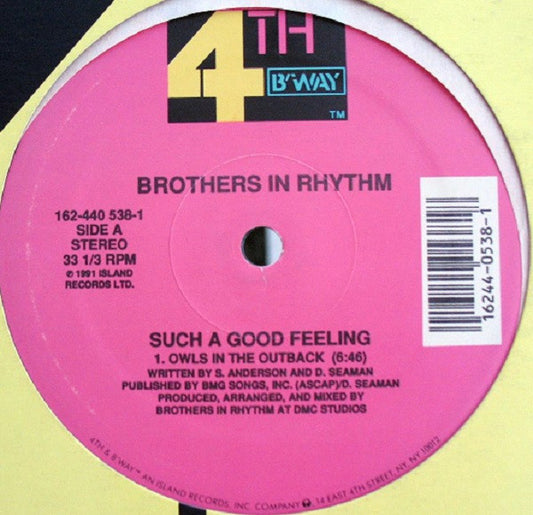 Brothers In Rhythm : Such A Good Feeling (12")