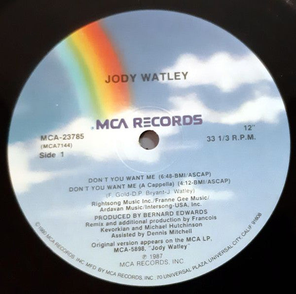 Jody Watley : Don't You Want Me (12")