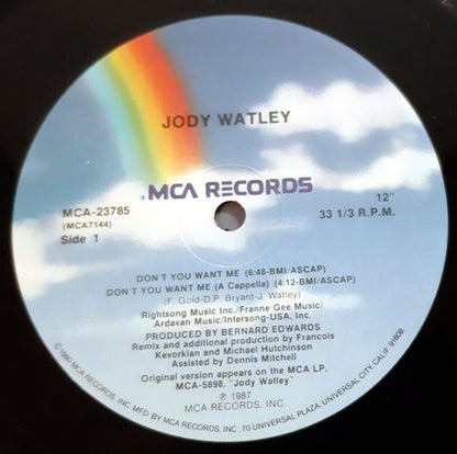 Jody Watley : Don't You Want Me (12")