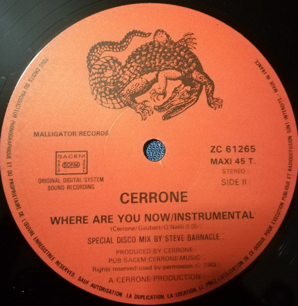 Cerrone : Where Are You Now (12", Maxi)