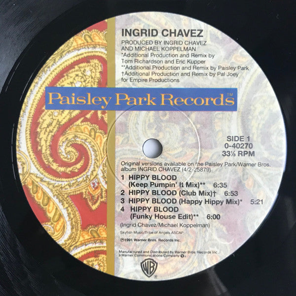 Ingrid Chavez : Hippy Blood (12", Maxi)