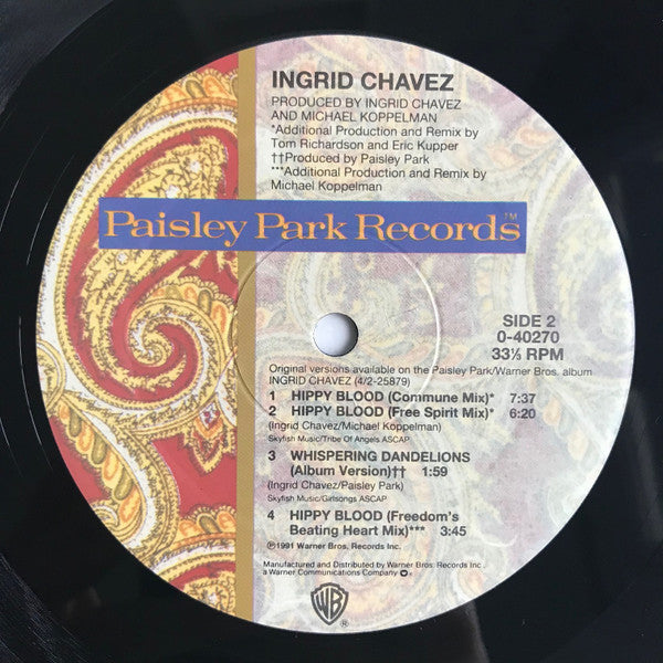 Ingrid Chavez : Hippy Blood (12", Maxi)