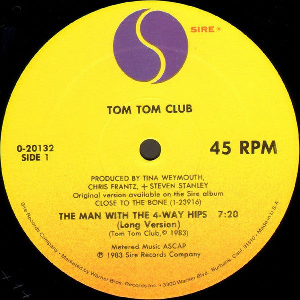 The Tom Tom Club* : The Man With The 4-Way Hips (12", Single)
