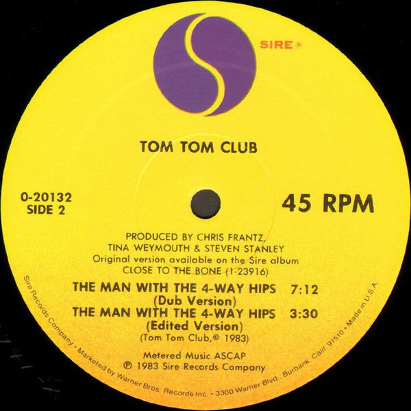 The Tom Tom Club* : The Man With The 4-Way Hips (12", Single)