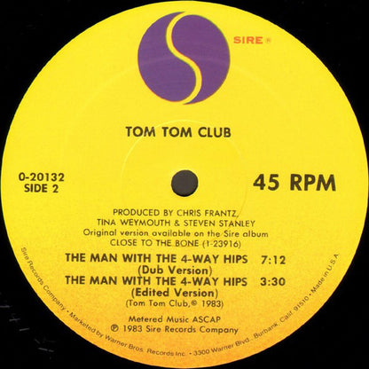 The Tom Tom Club* : The Man With The 4-Way Hips (12", Single)