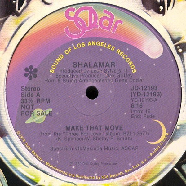 Shalamar : Make That Move (12", Promo)