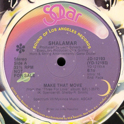 Shalamar : Make That Move (12", Promo)