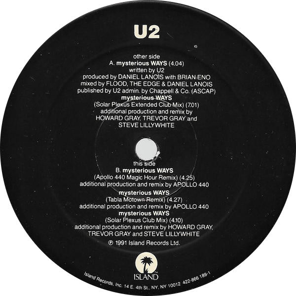 U2 : Mysterious Ways (12")