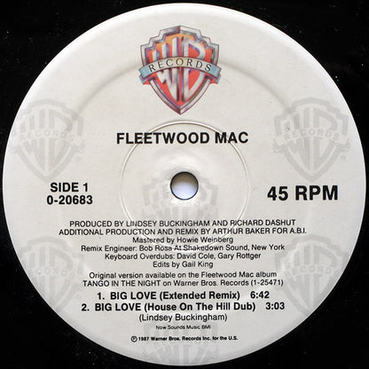 Fleetwood Mac : Big Love (12", Maxi, M/Print)