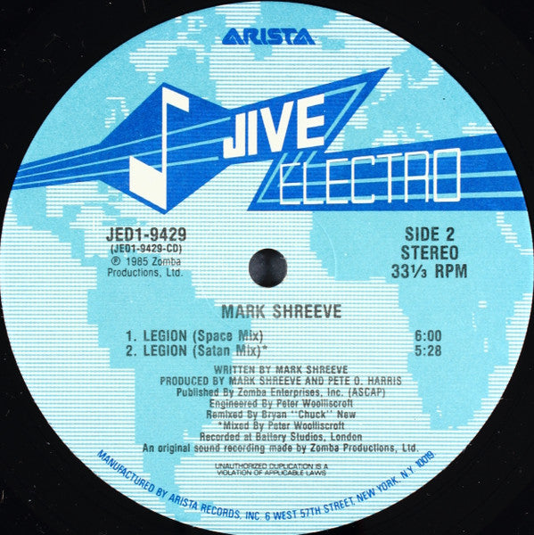 Mark Shreeve : Legion (12")