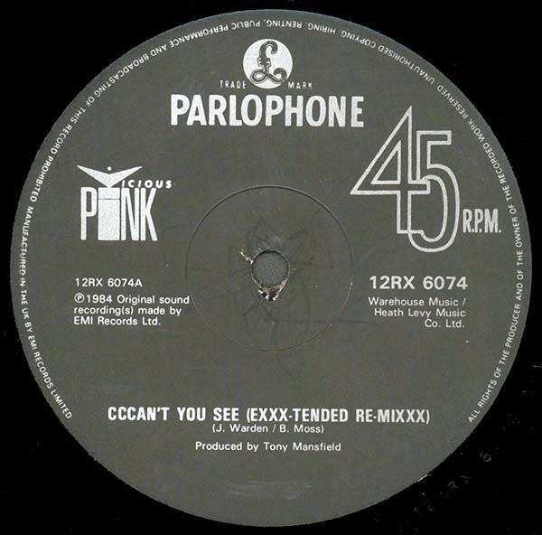 Vicious Pink : Cccan't You See (Exxxtended Mixxx) (12", Single)