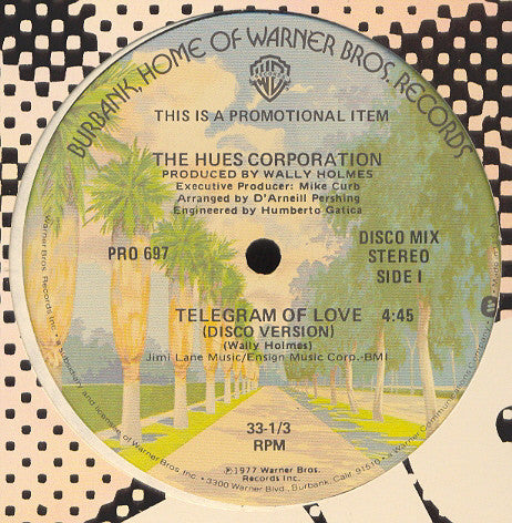 The Hues Corporation : Telegram Of Love (12", Promo)
