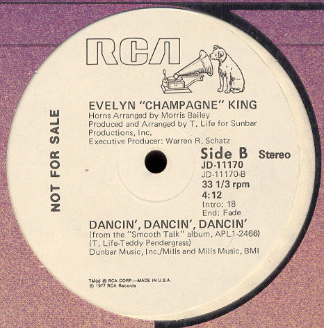 Evelyn "Champagne" King* : Shame / Dancin', Dancin', Dancin' (12", Promo)