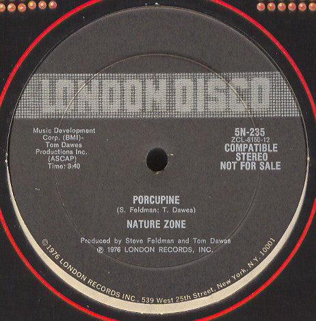 Nature Zone : Porcupine / Rhythm (Will Keep Us Together) (12", Promo)