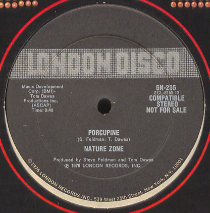 Nature Zone : Porcupine / Rhythm (Will Keep Us Together) (12", Promo)