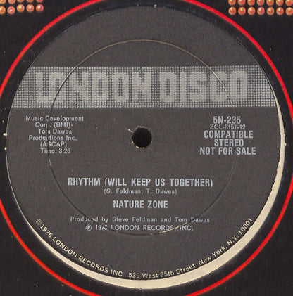 Nature Zone : Porcupine / Rhythm (Will Keep Us Together) (12", Promo)