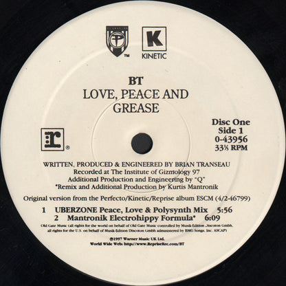 BT : Love, Peace And Grease (2x12", Bla)