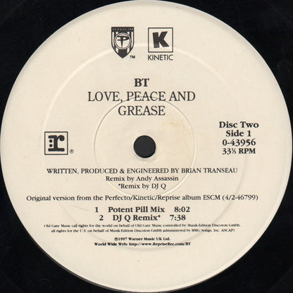 BT : Love, Peace And Grease (2x12", Bla)
