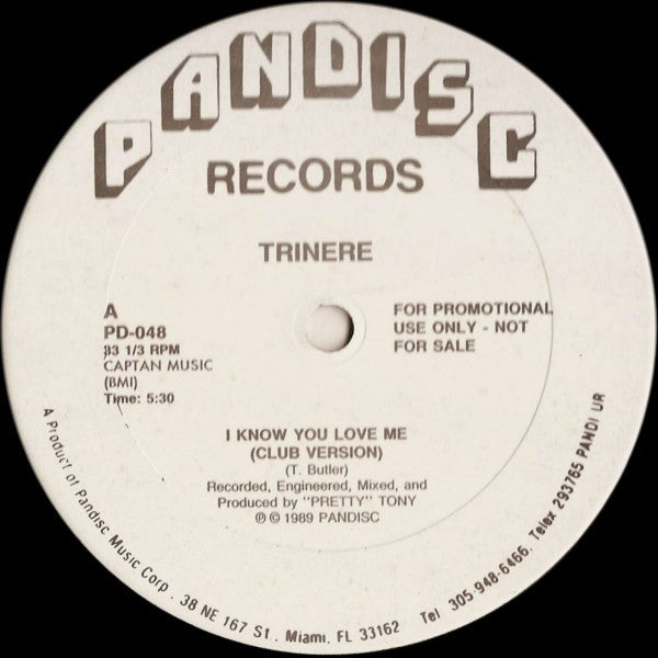 Trinere : I Know You Love Me (12", Promo, RE)