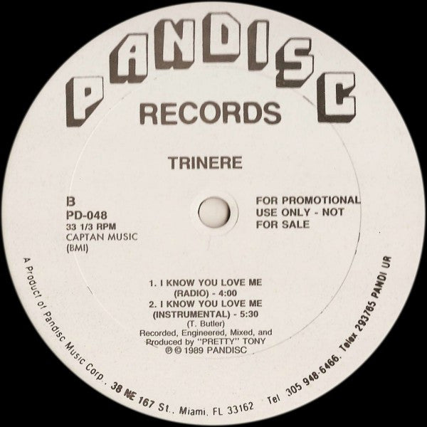 Trinere : I Know You Love Me (12", Promo, RE)