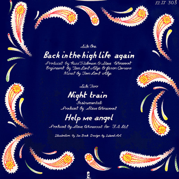 Steve Winwood : Back In The High Life Again (12", Single)