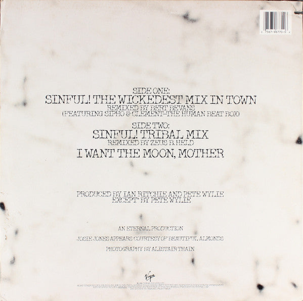 Pete Wylie : Sinful! (12", Promo)