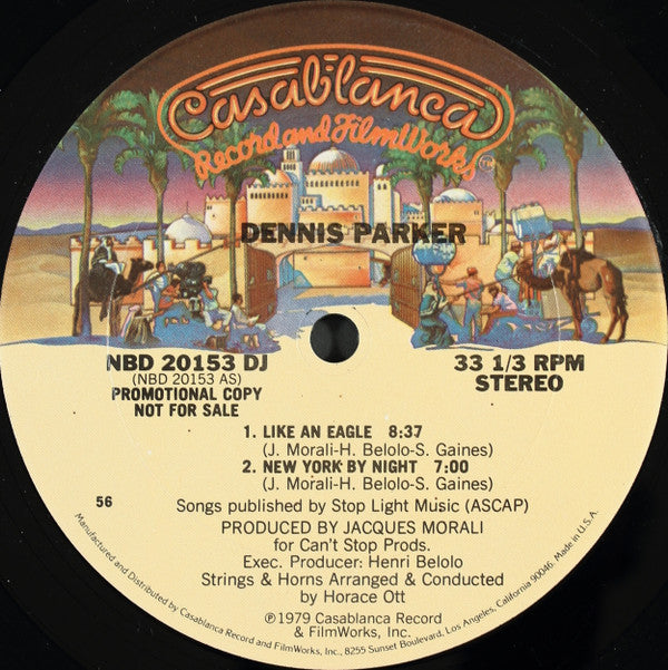 Dennis Parker : Like An Eagle / New York By Night (12", S/Sided, Promo)