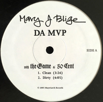 Mary J. Blige : Da MVP (12", Promo)