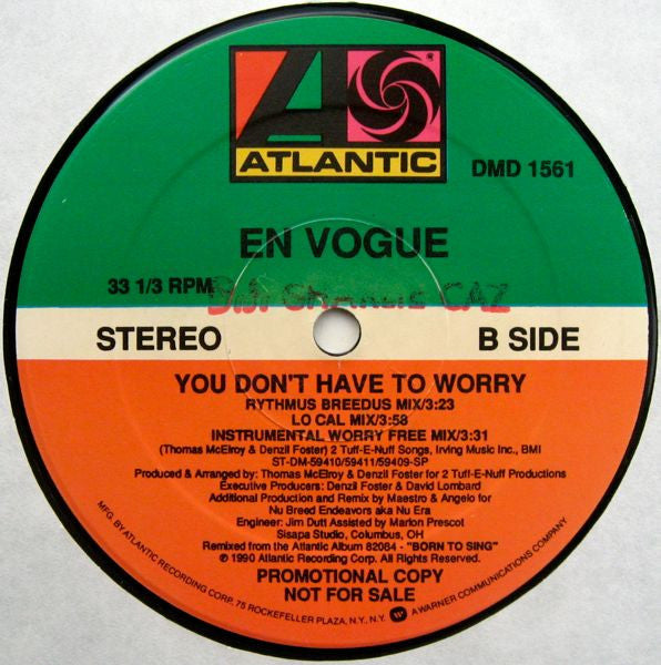 En Vogue : You Don't Have To Worry (12", Promo)