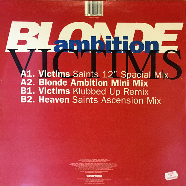 Blonde Ambition : Victims (12", Single)