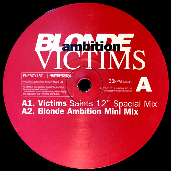 Blonde Ambition : Victims (12", Single)