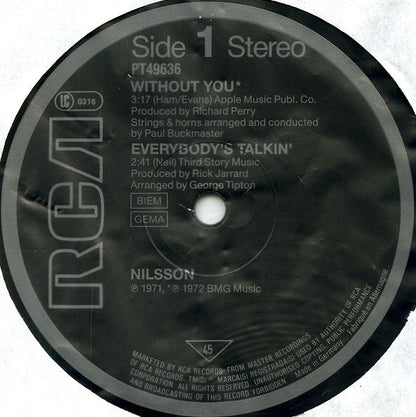 Nilsson* : Without You (12", Maxi)