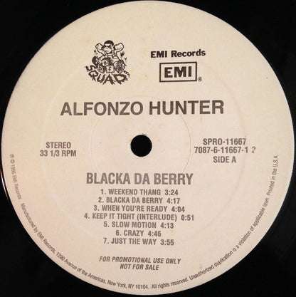Alfonzo Hunter : Blacka Da Berry (LP, Promo)
