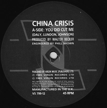 China Crisis : You Did Cut Me (12", Single, Jon)